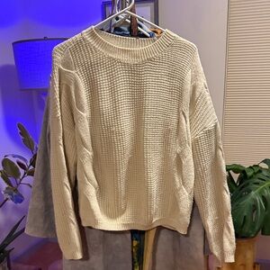 SO Women's Cream Crew Neck Sweater
